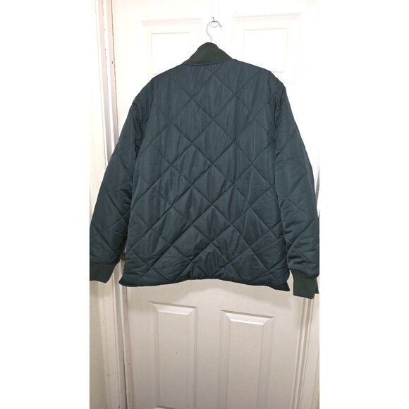 NWT Robert Graham Men's Reversible Quilted Jacket Green/Brown Full-Zip Closure S - Picture 2 of 11